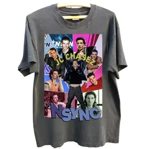 New Vintage 90s JC Chasez T-Shirt, NSYNC Boy Band Graphic Tee, Pop Music Merch, Retro Nostalgia Streetwear, Fan Gift Idea, Throwback Aesthetic, Oversized, Cotton, Unisex	