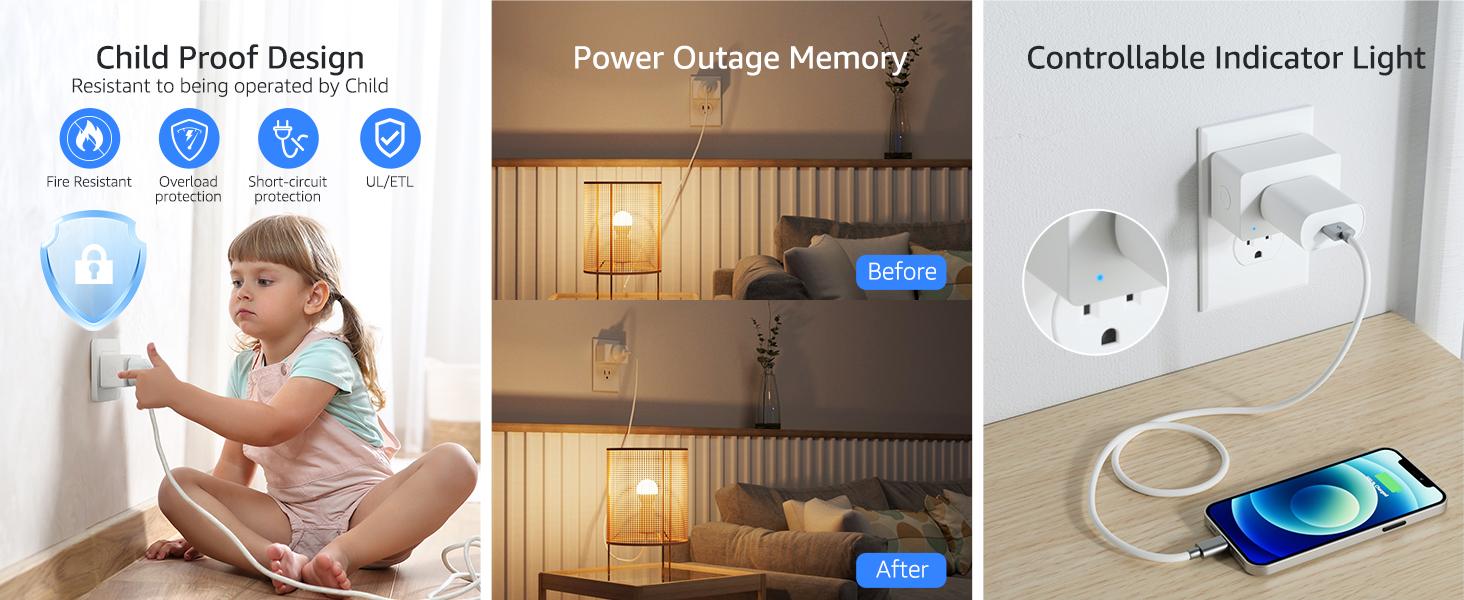 Lepro P1 Smart Plug Mini 15A, WiFi Outlet Plugs Compatible with Alexa & Google Assistant, Voice/APP Control, Timer & Group Controller, ETL & FCC Certified, 2.4GHz Only Lepro P1 Smart Plug Mini 15A, WiFi Outlet Plugs Compatible with Alexa & Google Assistant, Voice/APP Control, Timer & Group Controller, ETL & FCC Certified, 2.4GHz Only