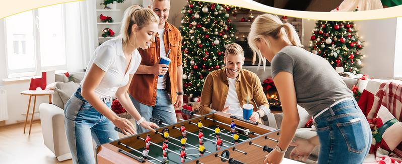 Costway 4-in-1 Multi Game Table, Combo Foosball Game Table Top w/Billiards, Ping Pong, Push Hockey for Home, Game Room, Family Night & Arcade, Wood Combination Game Table Set for Adults