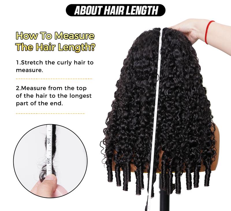 [FLASH SALE] OQ HAIR Burmese Curly Wear Go Half Wig Seamless Water Wave Flip Over Wig 3 IN 1 Wear Go Glueless Human Hair Wigs With Drawstring Invisible Hairline for Beginner Friendly Vacation Hair Wigs dealsforyoudays