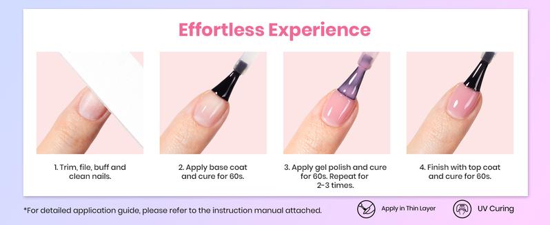 Beetles HEMA Free Gel Nail Polish Set, UV Gel Translucent Gel Nail Art for Manicure and Home Decoration Fall Nail Thanksgiving Gift Black Friday Winter Nail Christmas Gift