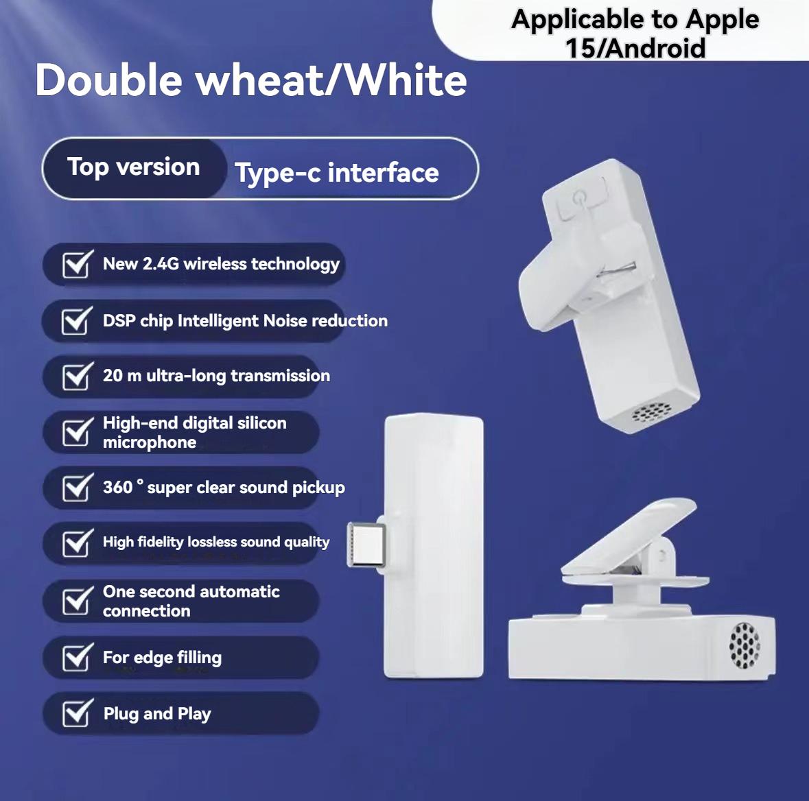 Mini Wireless Lapel Microphone for Android/iPhone Ideal for Video Recording / Conferencing / Lecturing / Work