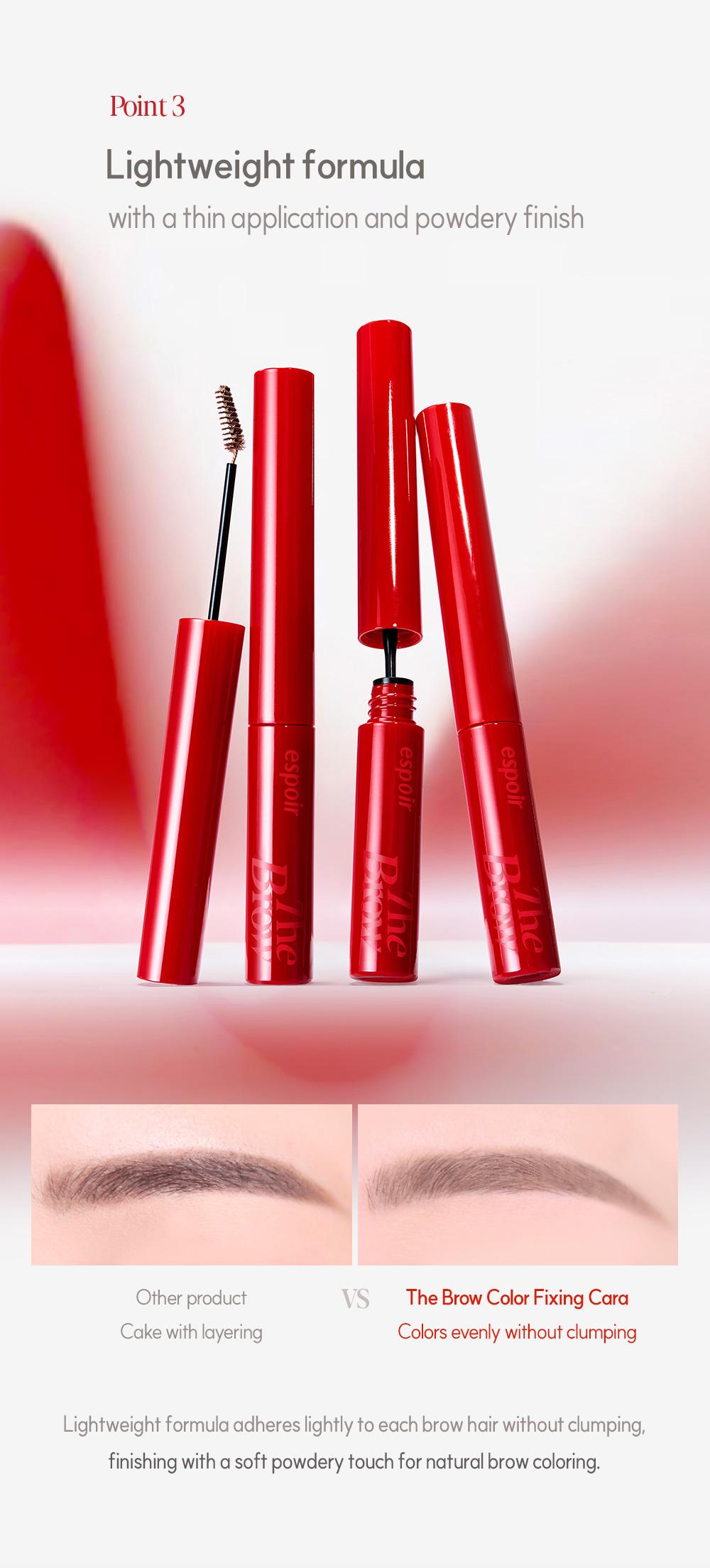 [Espoir Official][Viral] The Brow Fixing Cara | Eyebrow Coloring Mascara with 15° Angled Brush | Long-Lasting, Smudge-Proof, Waterproof | Available in 7 Shades