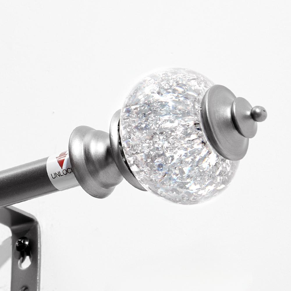 Curtain Rod — Deconovo Decorative Adjustable Single Window Curtain Rod Set showerrod