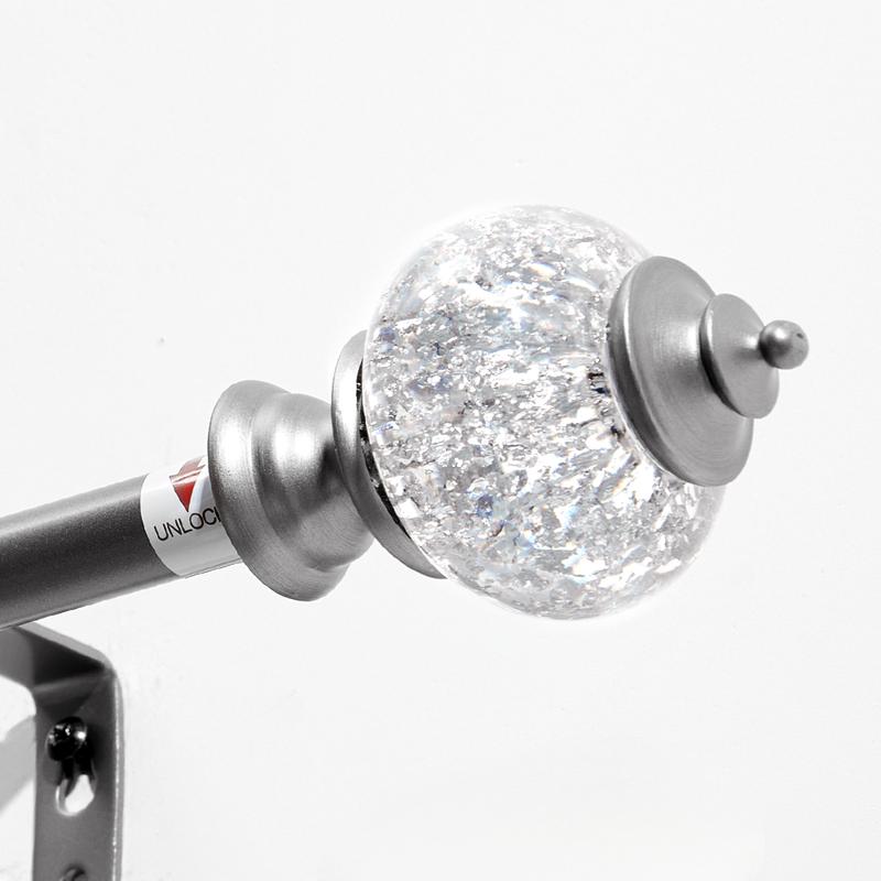 Curtain Rod — Deconovo Decorative Adjustable Single Window Curtain Rod Set showerrod