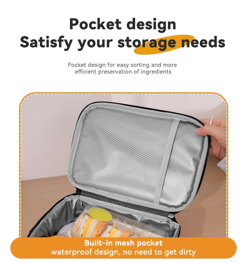 Insulated Lunch Bag for Women Men Reusable Lunch Box for Office Picnic Hiking Beach Leakproof Cooler Tote Bag Organizer with Adjustable Shoulder Strap for Adults