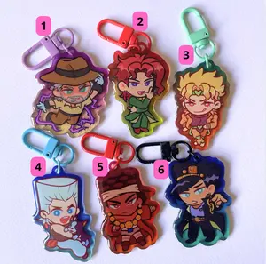 [#18 OPTIONS] Jojo's Adventure Keychain Acrylic Charms! Cute Keyring Accessory, Fun Charm For Backpack Or Purse | High Quality and Customer Favorite Items