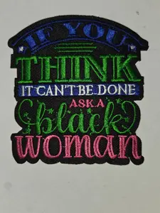 Ask A Black Woman Iron On Patch 3.25 x 3.5bSize As Pictured Usage Iron On Patch