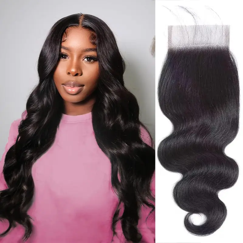 Lace closure 14 inches $80 hair extensions 14inch closure - TikTok Shop main image 4