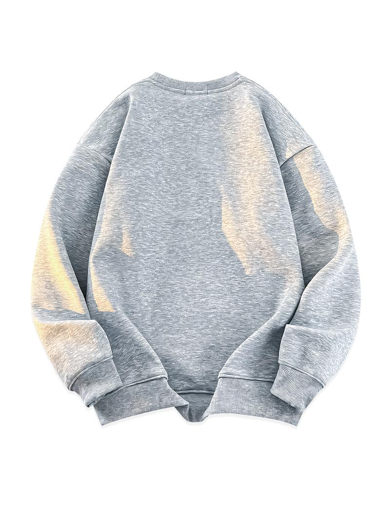 CCCMAI Casual Long Sleeve Crewneck Pullover Sweatshirt for Women & Men Festival Gift Available in Multiple Colors Men's Clothes for Daily Wear