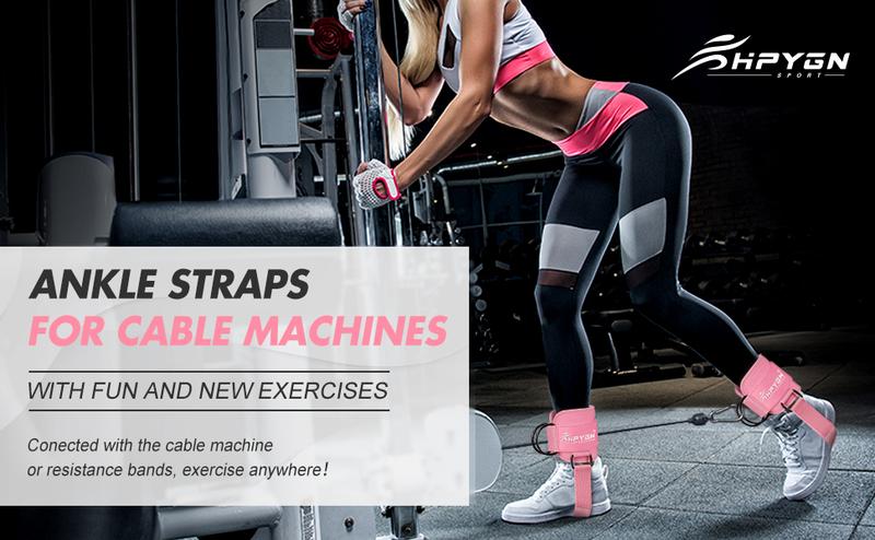 Ankle Straps for Cable Machines Kickbacks - Adjustable Comfort Ankle Cable Attachments for Gym Ankle Cuff Cable Machine Glute Kickback Straps - Leg Extensions, Curls & Ankle Cuffs Women