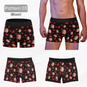 Personalized Face Boxer Briefs, Custom Photo Underwear, Gifts for Him