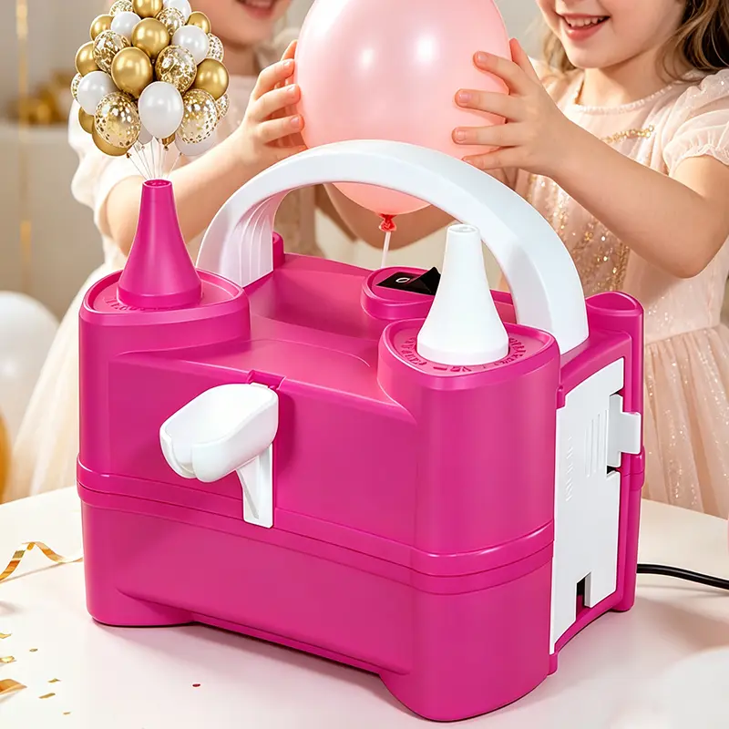 Portable Balloon Pump with 2 Nozzles & Multiple Components, Home & Festive Party Supplies for Latex Balloon Decoration