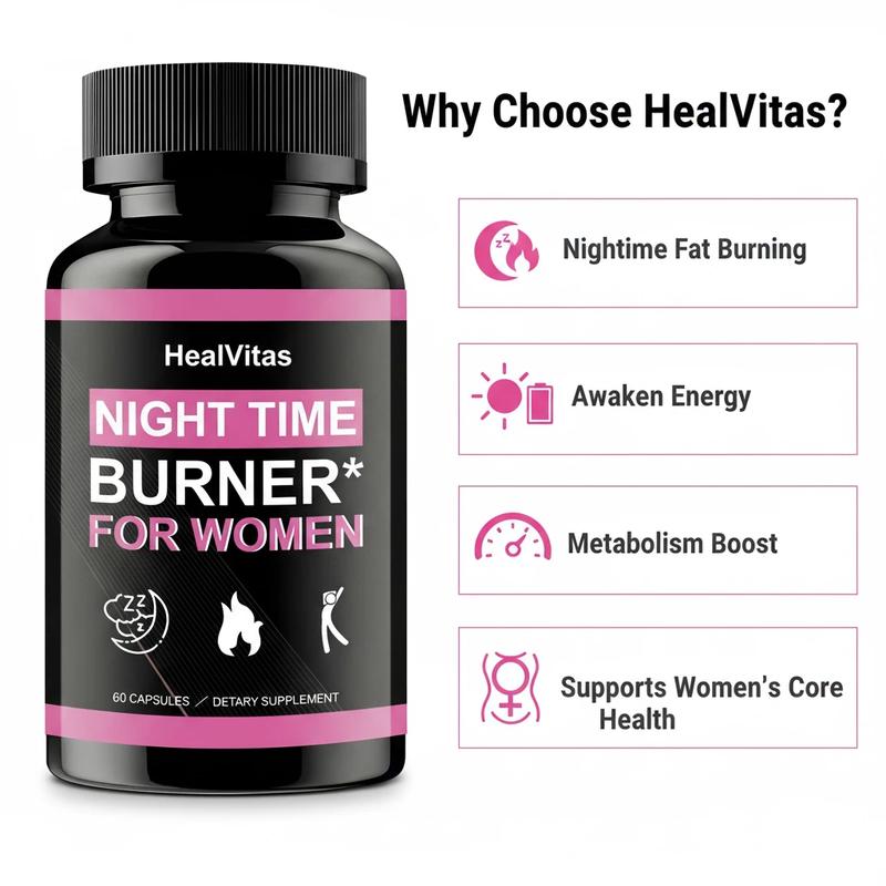 HealVitas Women’s Dietary Supplement 60 Capsules Formula Crafted for Daily Wellness Support Gentle Herbal Blend Ideal for Routine Enhancement