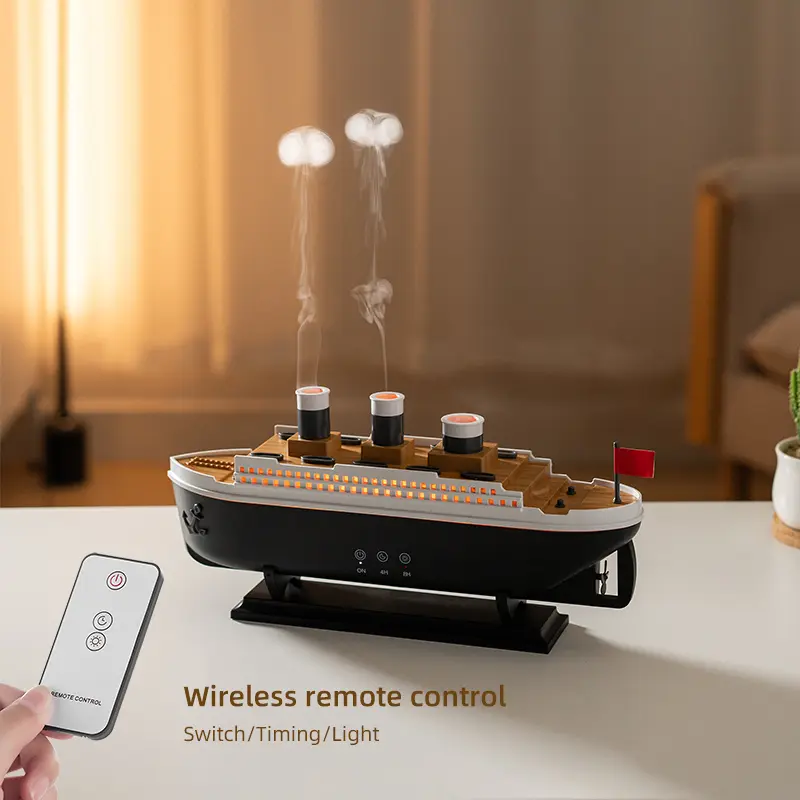 Volcanic Shape Aroma Diffuser Humidifier - Small Desktop-Size Home Desktop US Plug Appliance with Remote Control, Fragrance Mist, Essential Oil Aromatherapy, Switch/Timing/Light Functions