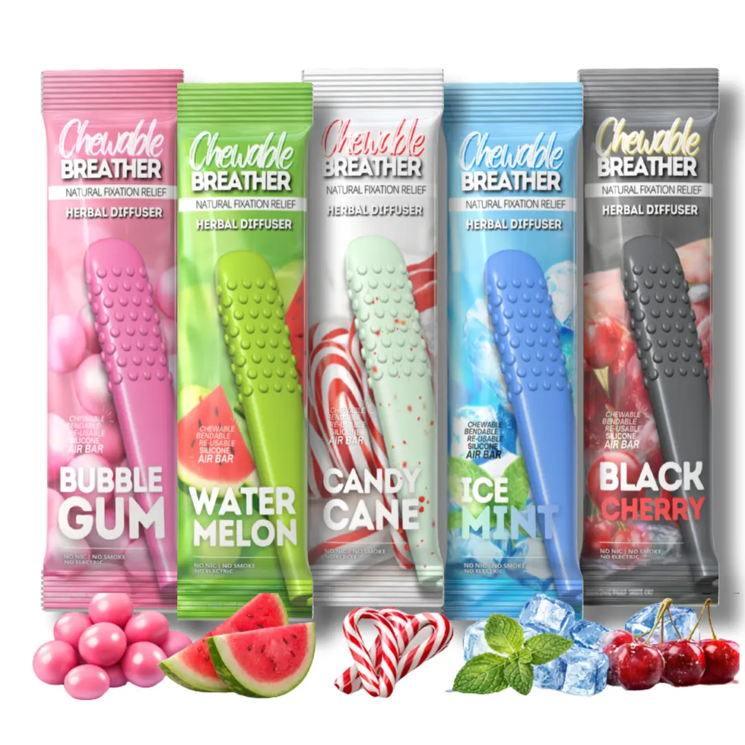 ChewStuff - NEW Chew Aroma Diffuser Stick, Food-Grade Silicone Chewable Device with Textured Grip and Essential Oil Infused Core