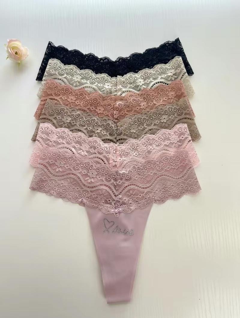 Women's Lace Floral Briefs SeamlessSexy High Cut Underwear Breathable Invisible BikiniBrief Woman Low Rise Comfort Sexy LingerieKnickers Womenswear Aesthetics Light 6 Pack-Multicolor Basic Minimalist fresh sale luxury Halloween Themed Wavy Edge Panties