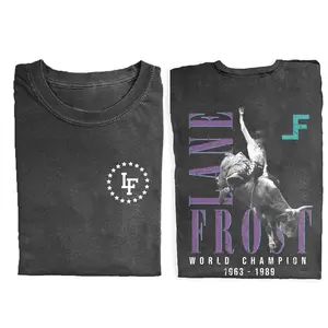 Lanee Fr0st 2 Sided T-Shirt, Rodeo Bull Rider Graphic Tee, Cotton Unisex Shirt for Rodeo Fans, Perfect Gift for Lanee Fr0st Enthusiasts