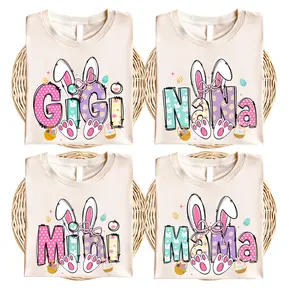 Family Easter Tee, Gigi Nana Mama Mini Easter Sweatshirt, Spring Holiday Shirt, Easter Bunny T-shirt, Happy Easter Tee, Easter Day Shirt