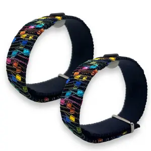 Nausea & Motion Sickness Support Bands - Rainbow Designer Pair/Set of 2 - Adjustable