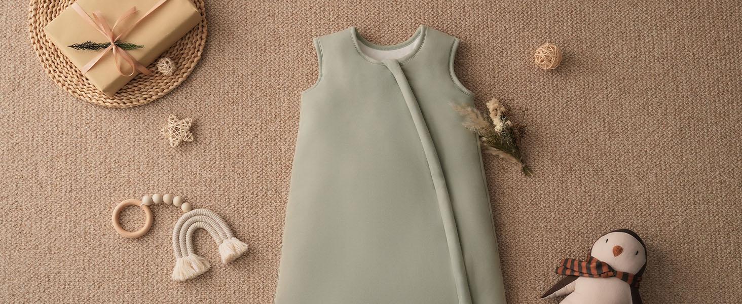 Yoofoss Bamboo Baby Newborn Sleep Sack Wearable Blanket, Cotton Infant Toddler Sleeping Bag 2-Way Zipper Supersoft Quilted Sleepbag Comfort TOG 1.0  Mother's Day Gifts