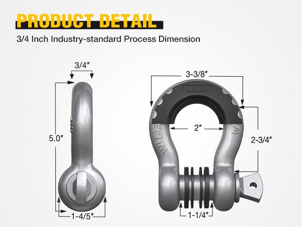 Nilight 2 Pack 3/4" D-Ring Shackle with 7/8" Screw Pin 41,887lbs Break Strength, Heavy Duty Off Road Recovery Shackle with Isolators Washers for Use with Tow Strap, Winch, Off-Road Truck Vehicle Nilight 2 Pack 3/4" D-Ring Shackle with 7/8" Screw Pin 41,887lbs Break Strength, Heavy Duty Off Road Recovery Shackle with Isolators Washers for Use with Tow Strap, Winch, Off-Road Truck Vehicle