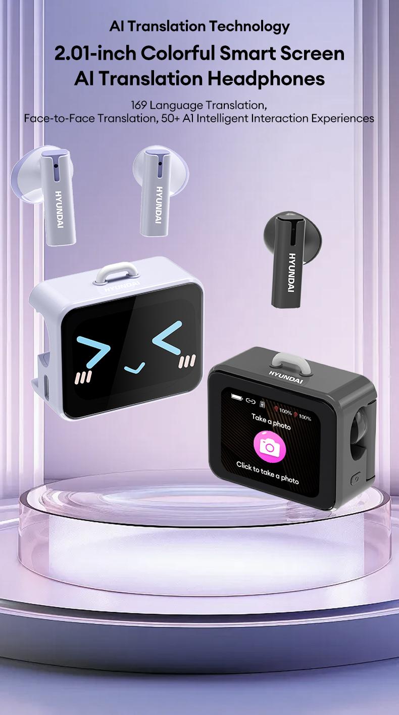 HYUNDAI C19 Multifunctional In-Ear Wireless Headphones with Bible Prayer App, Bluetooth 6.0, LED Smart Screen, Find Earbuds Anti-Loss Function, Hi-Fi Sound, Audio Earbuds for Music, Prayer & Calls, Ideal Gift for Men & Women, Compatible with Android & iOS