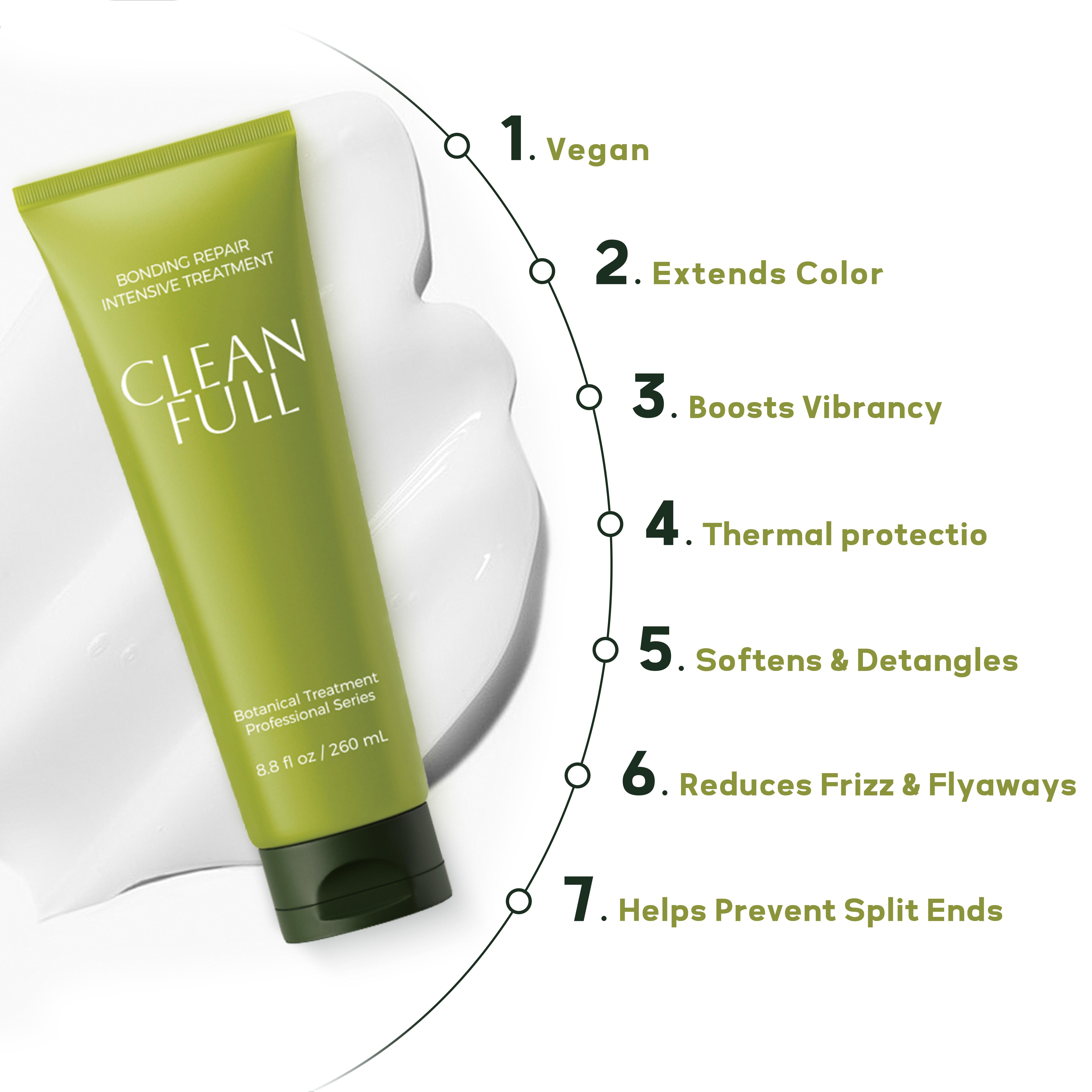 Cleanfull Amino Bond Intense Hair Treatment Keratin premium Protein seconds detangler non-toxic Smoothing frizz care hairs keen Moisture & wash day Frizz Control Deep repair Conditioner Haircare Hydrating Restore SpringStatements