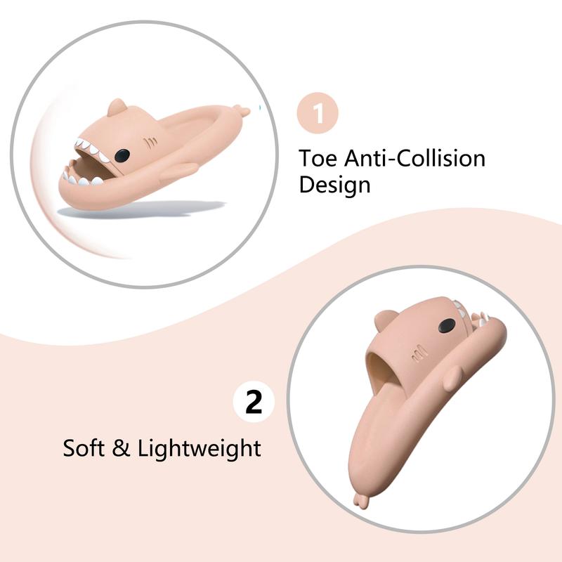 Shark Slides for Women and Men, Cute Shark Slippers Adult Youth Cloudy Summer Soft Lightweight Anti-Slip Thick Sole Beach House Cloud Cushioned Shower Slide Sandals Indoor Outdoor
