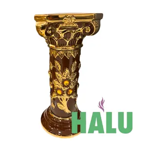 Pedestal Diseño de Flores/ Base De Porcelana Para Oya