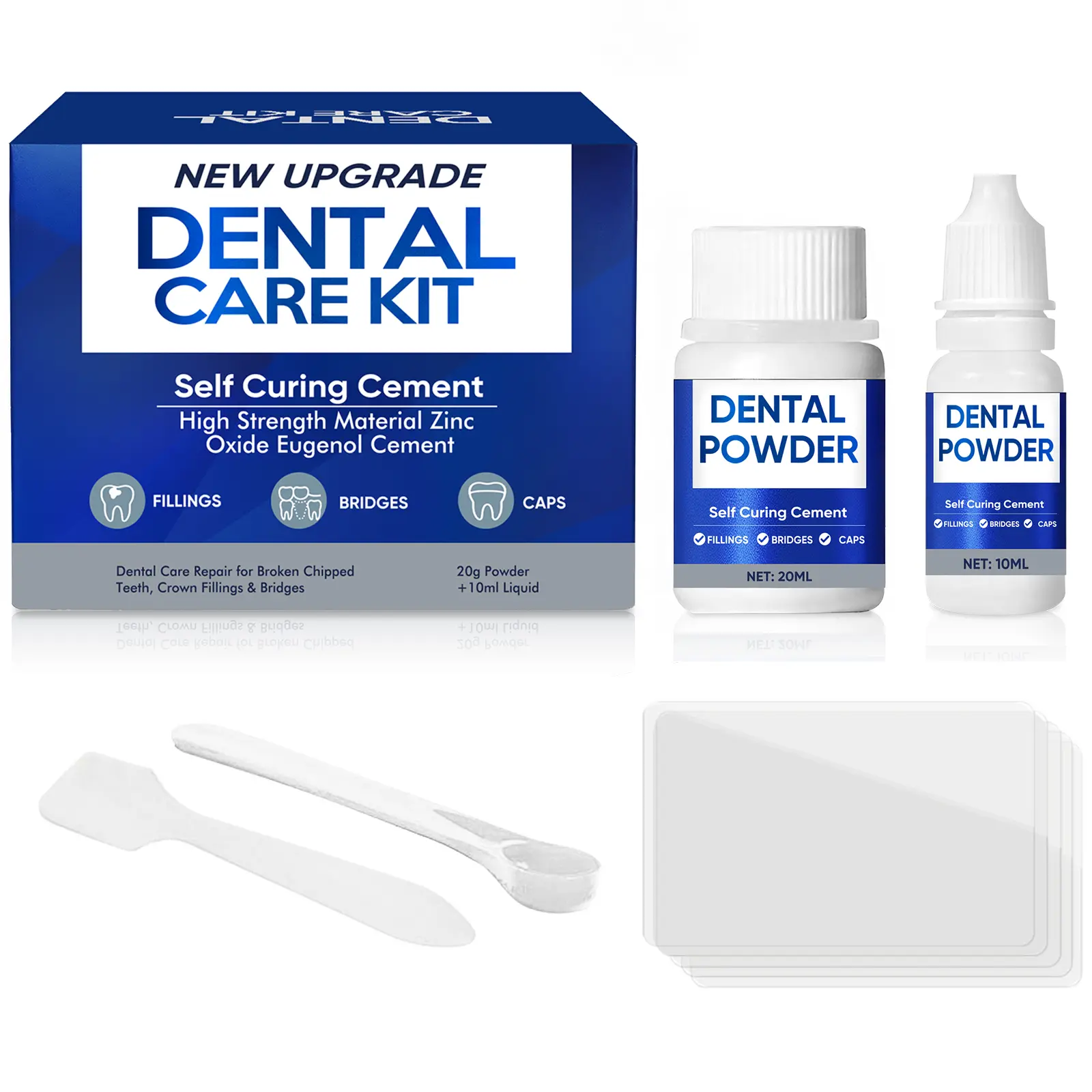 Dental Repair Kit with Self Curing Cement for Fast Smile Restore, At-Home Oral Care for Broken Teeth, Crowns & Fillings, Dental Care, Strong Temp Hold, At‑Home Tooth Fix