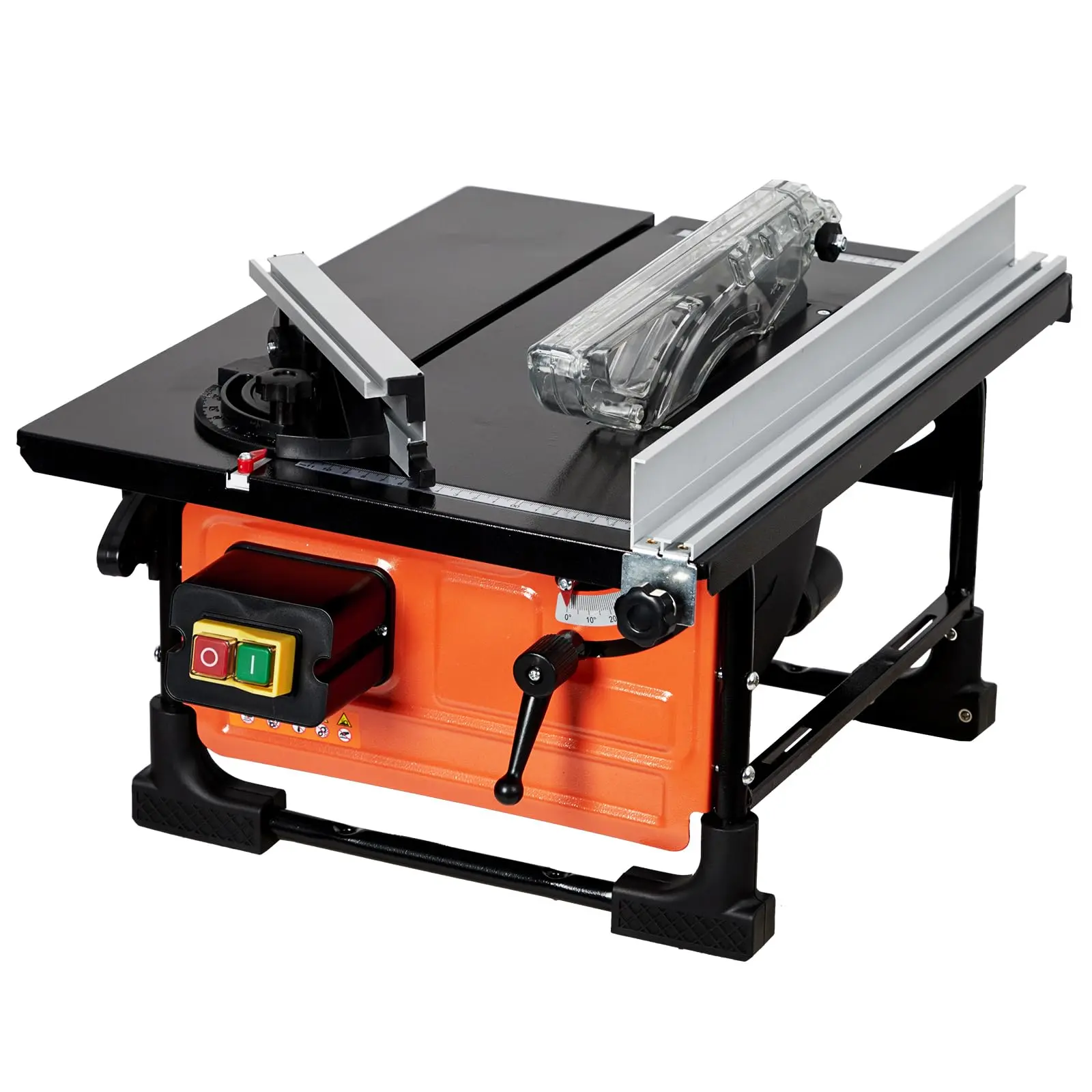 GARVEE 8-in Portable Table Saw Wood Cutting Machine, 3576 RPM Power Tool with 24-Tooth Blade, Adjustable Cutting Settings, Dust Collection, Push Stick for Safety First DIY Woodworking Projects