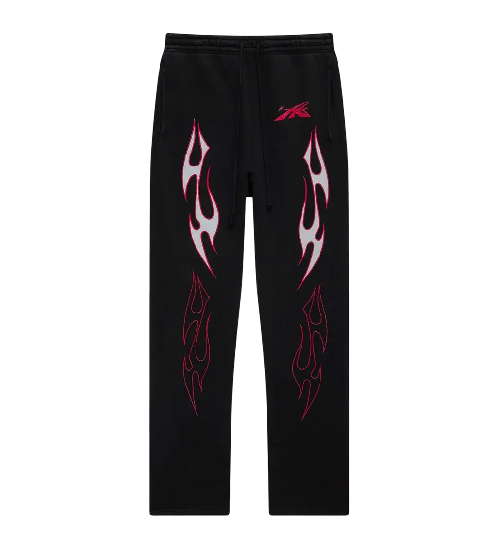 HELLSTAR SPORTS FUTURE FLAME SWEATPANTS BLACK