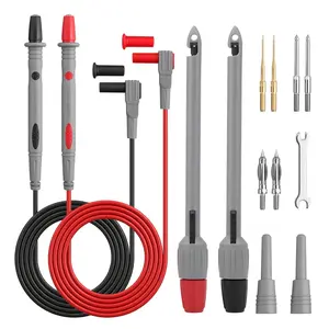 15Pcs Multimeter Test Leads Kit - Industrial-Grade Set with Puncture Clips Alligator Clips & Replaceable Probes for Precision Electrical Measurements