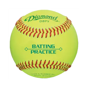 Diamond Sports DBPY Batting Practice Baseball - Optic Yellow - 1 Dozen