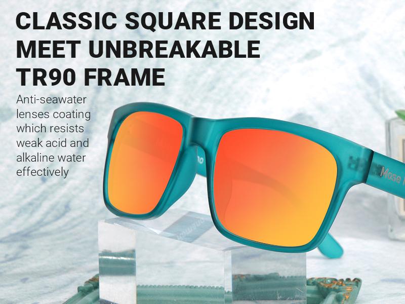 Polarized Sunglasses for Men, TR90 Non Bounce UV 400 Protection, Men's Sunglasses for Running Driving Fishing ST0084