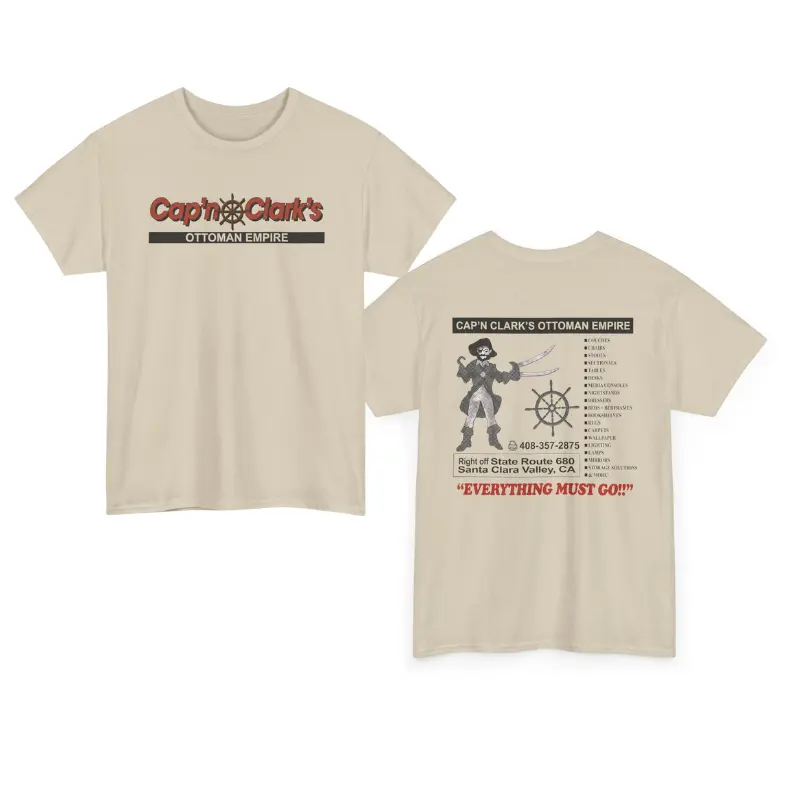 Cap'n Clark's Ottoman Empire T-Shirt, Vintage Furniture Store Graphic Tee