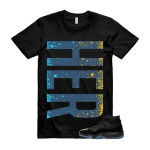 11 Gamma Blue Black Varsity Maize Yellow T Shirt Match HER VERT