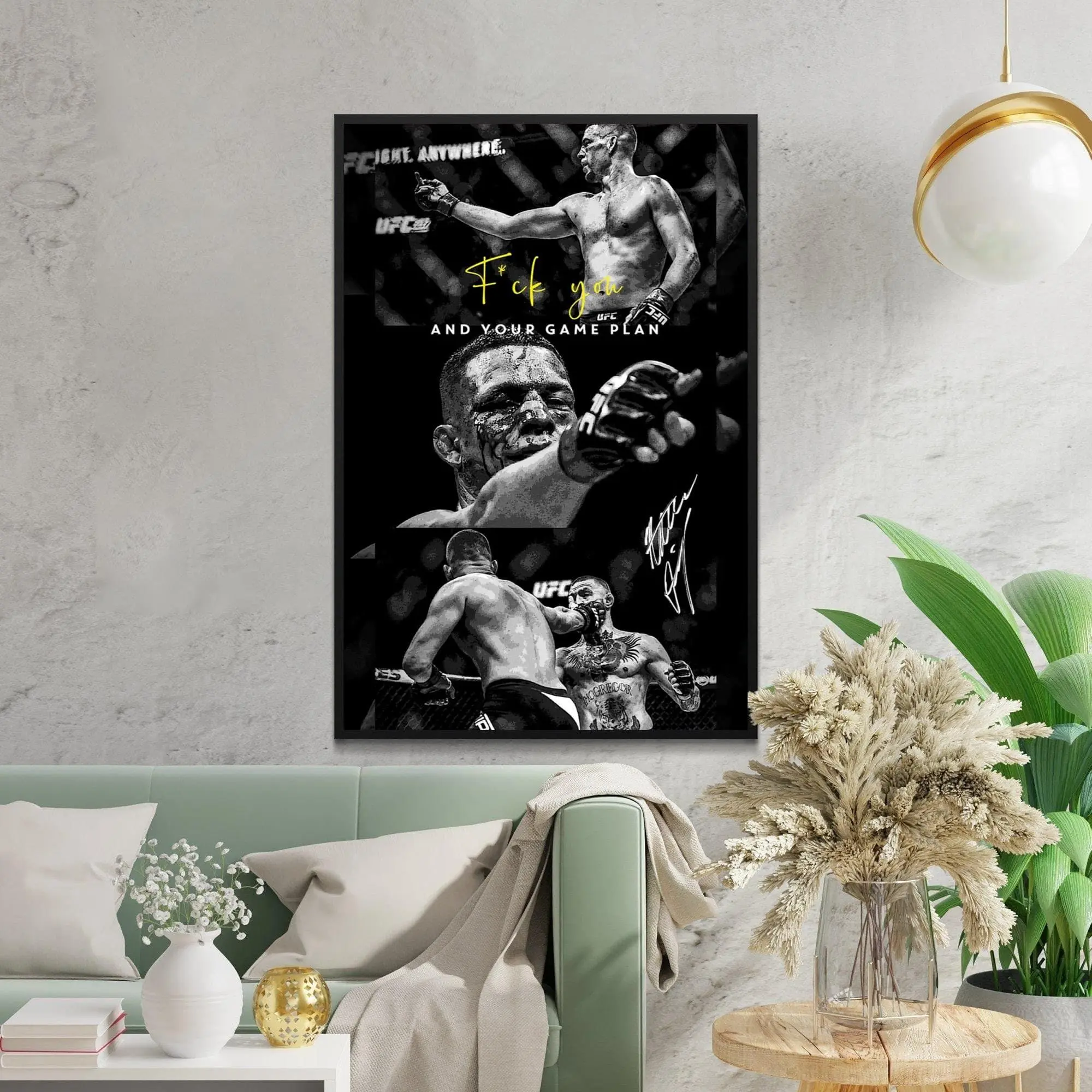 Nate Diaz Poster,  UFC MMA Artwork Print, Fighter Room Decor( Unframed - Print Only )