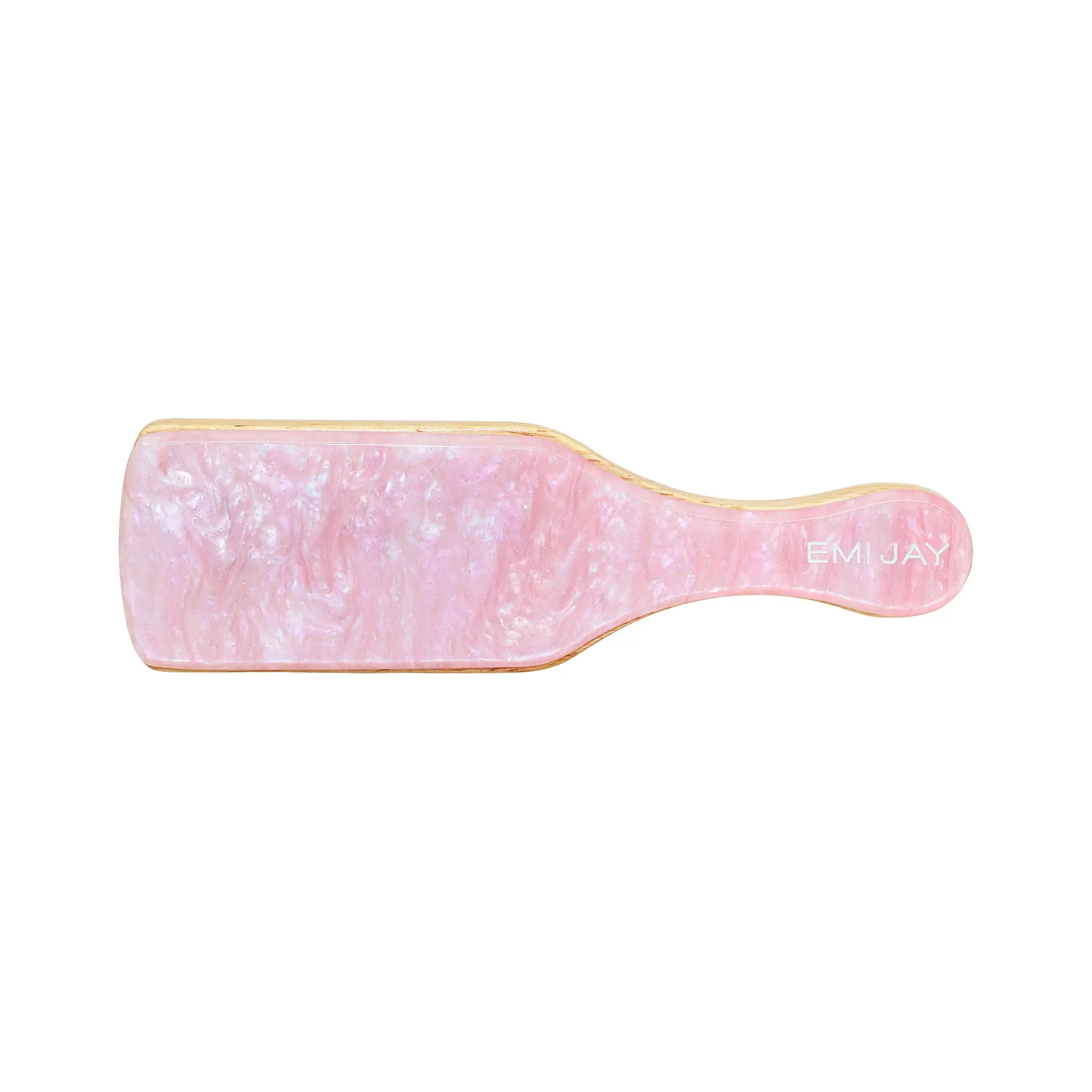 Emi Jay Mini Boar Bristle Brush Bamboo Hair Brush in Pink Sugar