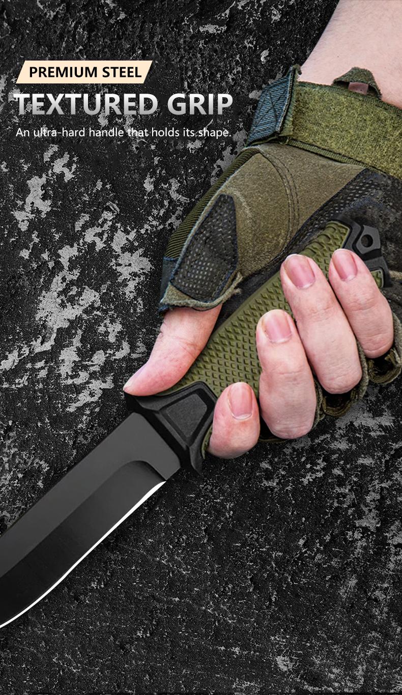 Outdoor Knife,Outdoor Straight Knife With Scabbard,Outdoor Survival,Belt-Mounted,High Quality Steel,Reinforced Nylon Handle And Portable Design,Survival Tool for Outdoor Daily Carry,Gifts for Men Who Love Camping,Christmas