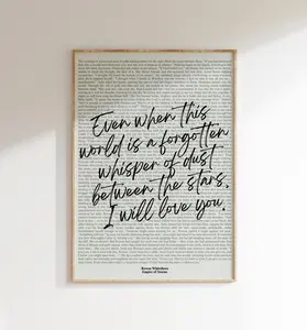 Throne of Glass Wall Art Print, Empire of Storms Poster, Maas, Book Quotes Art Print, Bookish Prints, Book Lover Gifts (Unframed)