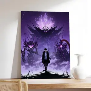 Print Painting Solo Leveling Anime Poster Aesthetic Canvas Wall Art Prints – Modern Abstract Painting for Bedroom, Living Room & Office Decor