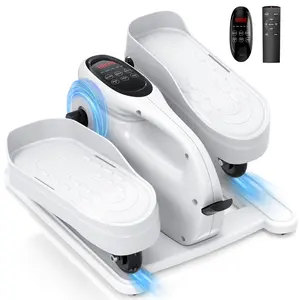 Under Desk Elliptical Machine for Senior Mini Elliptical Leg Exerciser with Remote Quiet Portable Electric Seated Foot Pedal Exerciser for Home Office