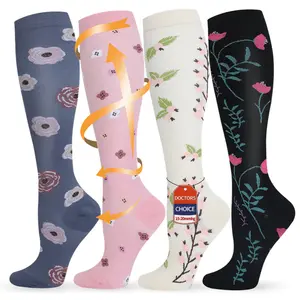 ISUNIE Holiday Compression Socks for Men & Women – 4 Pairs, Best Circulatory Socks, Soft, Breathable, Lightweight & Comfortable, All Season– Ideal Valentine's Day Gift