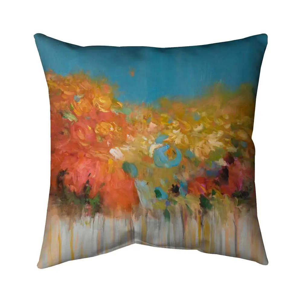 360 Stand 5542-1818-AB27 18x18 in. Modern Weather-Resistant Blue Outdoor Throw Pillow, Polyester Print, Colorful Abstract Shapes Design, UV Protected, Outdoors, Down, Durable Cushions, Cushions For Outdoor Furniture, Patio, Comfy Cushions