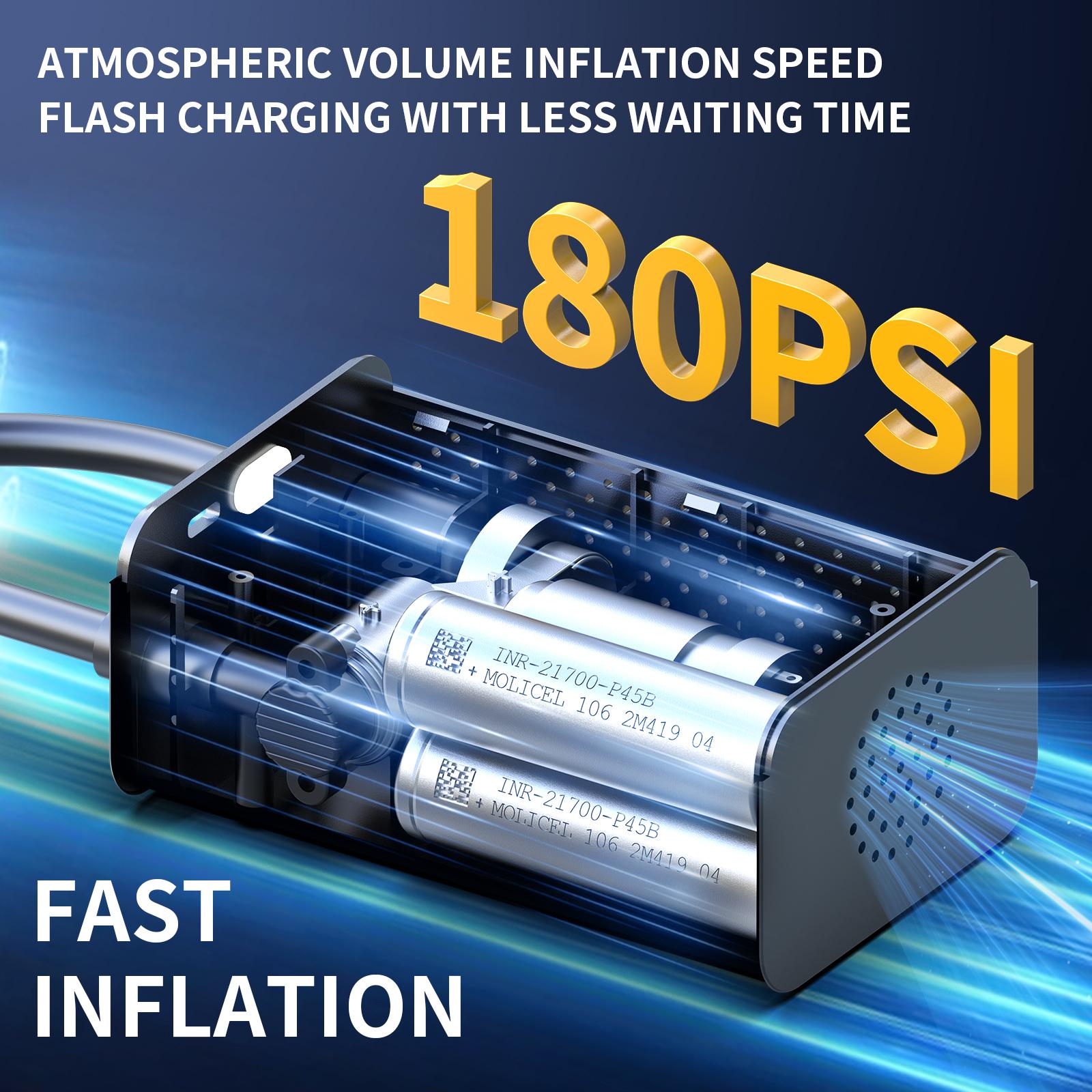 Kapeezi Portable Tire Inflator 180PSI Lightweight 19 oz Cordless, 4+N Auto Stop Mode, Portable Tire Inflator Car Air Compressor Automotive Vehicle Tool tire inflator portable Kapeezi Portable Tire Inflator 180PSI Lightweight 19 oz Cordless, 4+N Auto Stop Mode, Portable Tire Inflator Car Air Compressor Automotive Vehicle Tool tire inflator portable