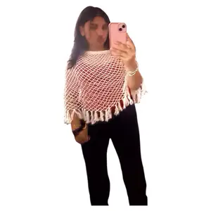 Crochet Jaal pattern poncho ideal for girls