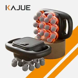 KAJUE 50-Speed Deep Tissue Massager, Professional 12.6V Muscle Relaxation Device with 8 Vibration Modes & 16 Heads, Portable High-Power Fascia Machine for Post-Workout Recovery