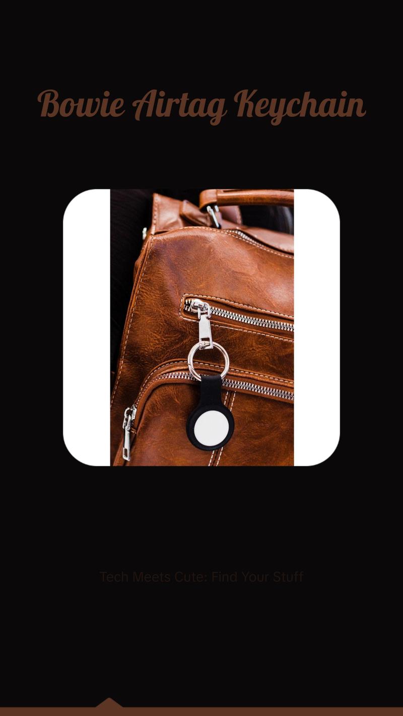 bowie silicone airtag keychain